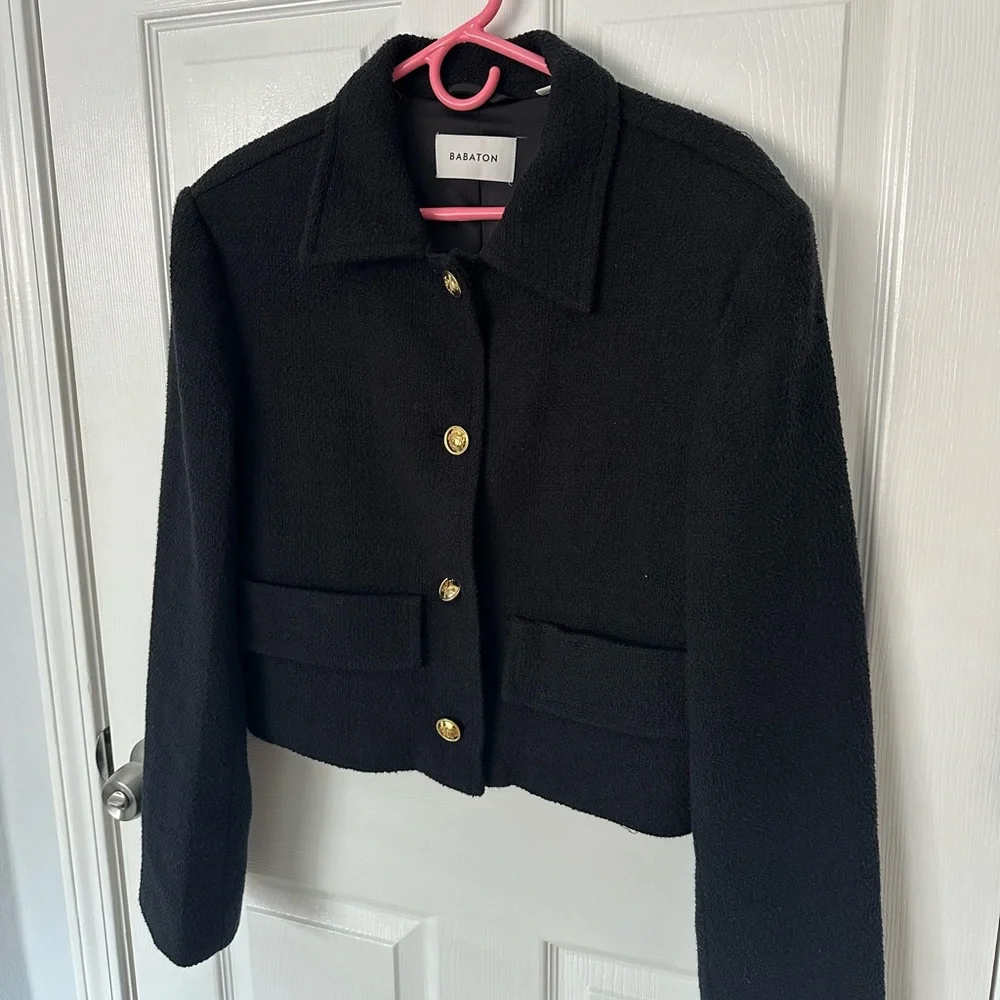 Aritzia Babaton Frances Black Blazer with Gold Buttons - Picture 4 of 8